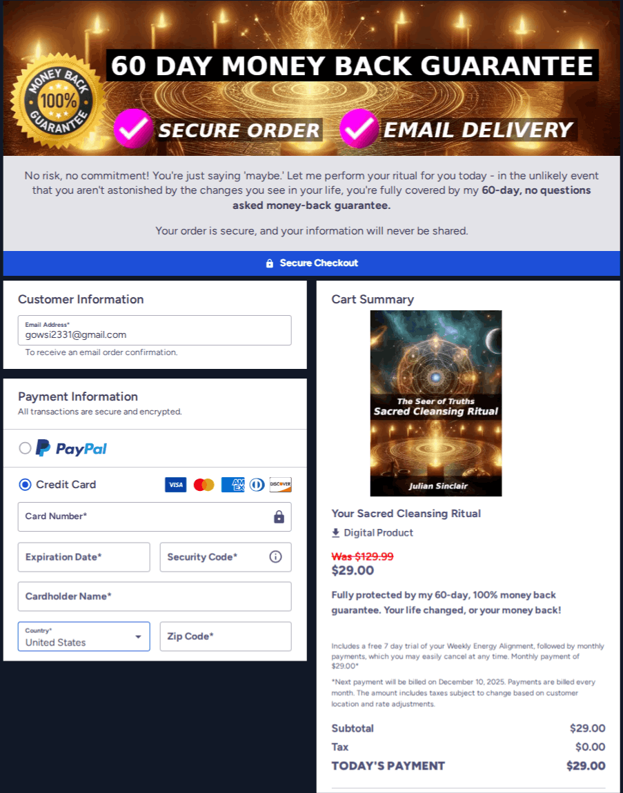 The Seer of Truths Checkout